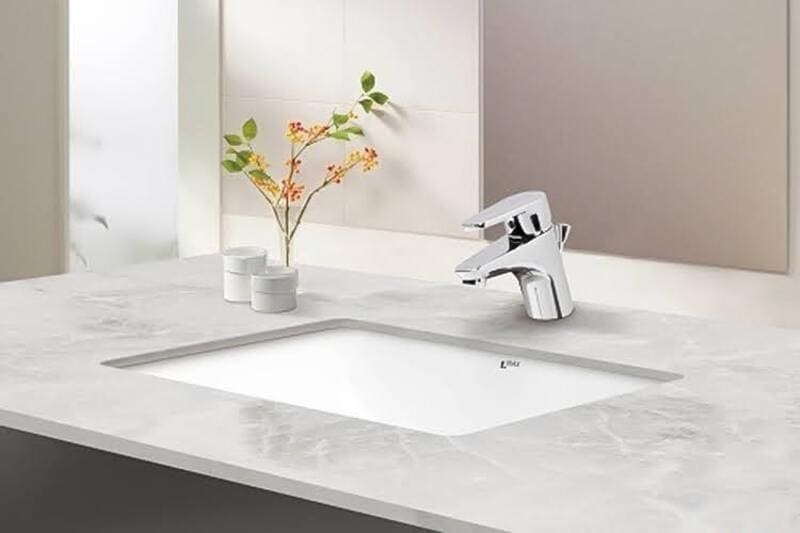 Lavabo âm bàn đẹp được lắp chìm dưới mặt bàn