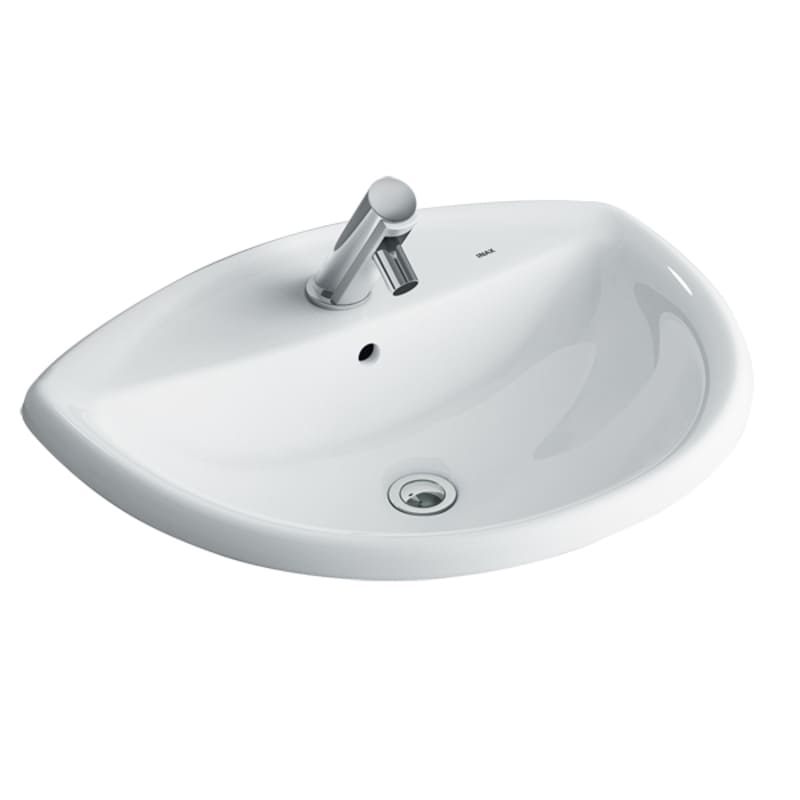 Chậu Rửa Lavabo INAX L-2396V dương vành hình bán nguyệt